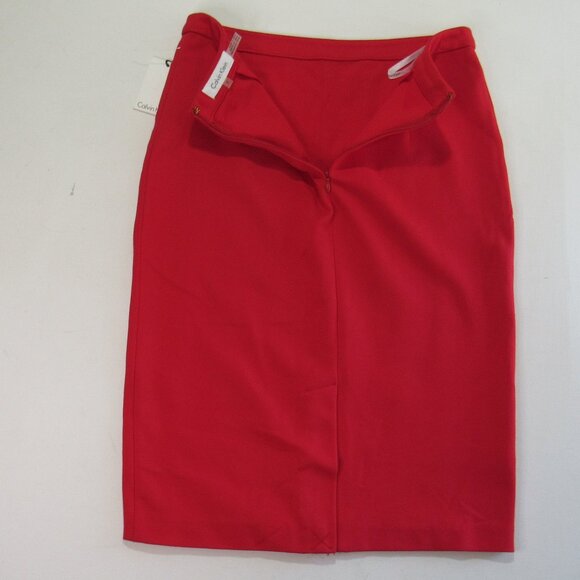 Calvin Klein Women's Heatfix Gold Studded Ponte Knit Pencil Skirt Size 2 - Picture 4 of 7